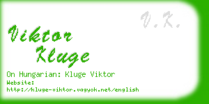 viktor kluge business card